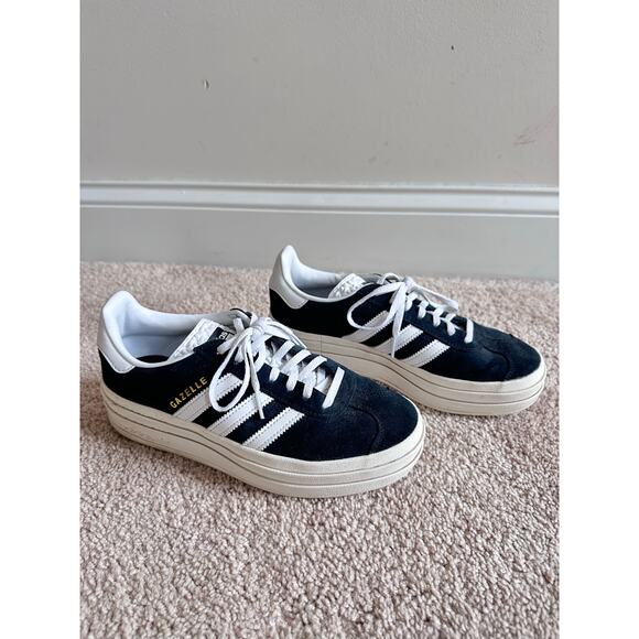 adidas Shoes - Adidas black and white bold Gazelle platform sneaker, size 7.5